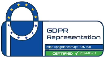 GDPR-Rep.eu certificate of Art 27 representation